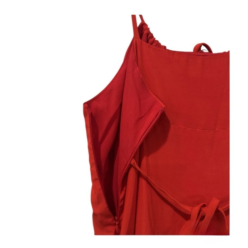 Emerson Fry Grenadine Amy Sundress Size M NWT Red Midi Dress Viscose Slit USA - Picture 9 of 12